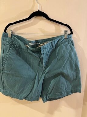 Eddie Bauer Teal Women's Cotton Shorts Size 14
